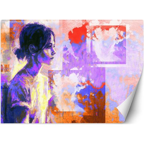 Fototapete Porträt einer Frau in Lila 100x70 cm (1/5)