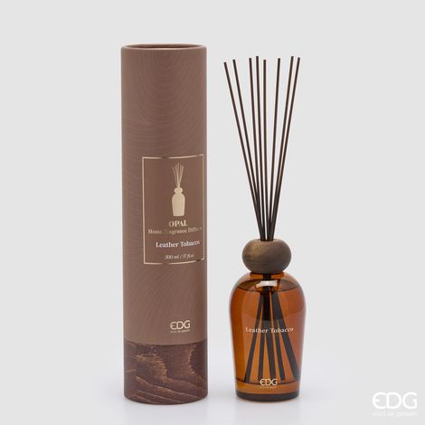 EDG Enzo De Gasperi Profumatore Bottiglia Opal 500 Ml H 18,5 Cm Leather Tobacco (1/3)