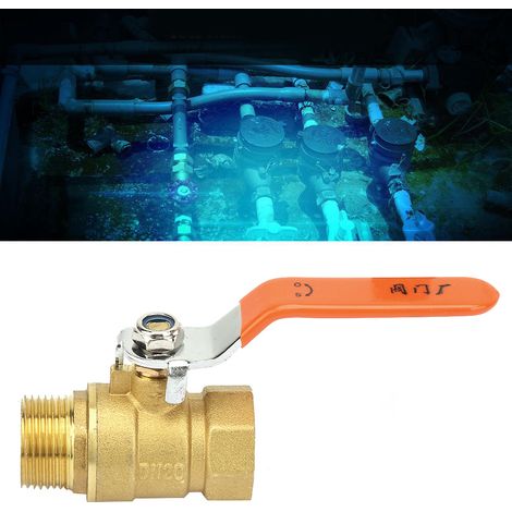 Vanne à bille en laiton pour tuyau, filetage mâle et femelle 3/4" BSP DN20 (1/5)