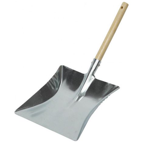 Pelle à poussière 22cm tôle acier avec manche bois (1/2)