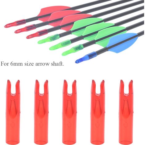 50 Flèches en Plastique avec Embouts pour Tubes de 6mm, Accessoires de Tir à l'Arc Portables
