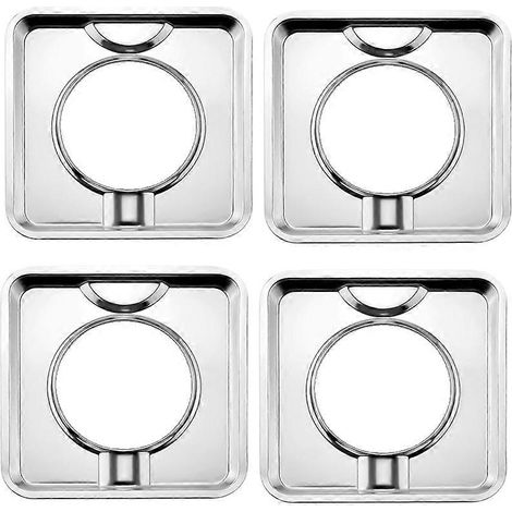 Argent égouttage poêle carré SGP 400 brûleur couvercles BN24 Chrome carré gaz cuisinière poêle Made de Porcelain 4 (1/5)