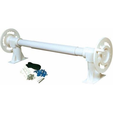 Trigano – Enrouleur de bâche de piscine – Compatible piscines rondes, ovales, octogonales jusqu'à 6,40 m – Manivelle ergonomique – Tubes en aluminium léger