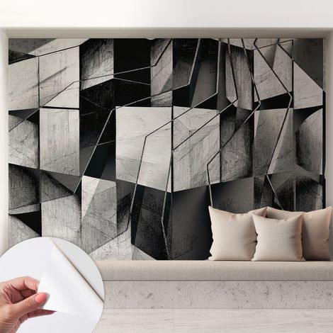Fotomurale adesivo stickers - murali decorativo - soggiorno moderno - effetto realistico - Astrazione geometrica 208x146 cm (1/5)