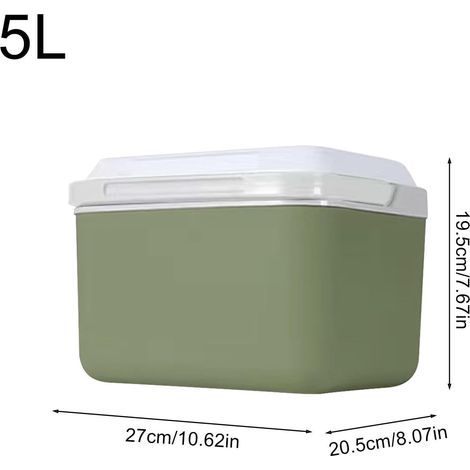 Isolierter Eisbehälter, Kühlbox, isolierter Lebensmittel-Eisbehälter – Großer 5-Liter-Eiswürfelbehälter für Urlaub und Camping (1/5)