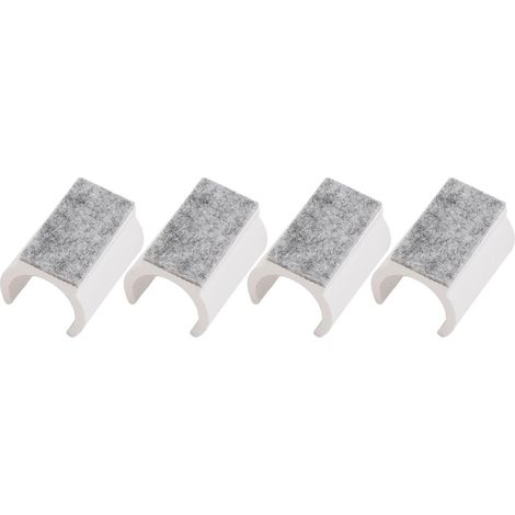 Lot de 8 protections sol en forme U plastique avec patins feutre pour (1/4)