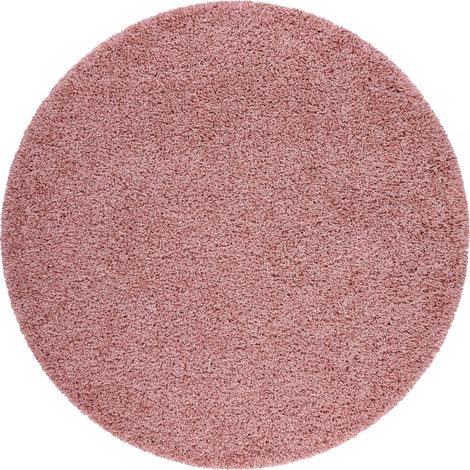 Teppich SOFFI Kreis shaggy 5cm rosa pink rund 120 cm