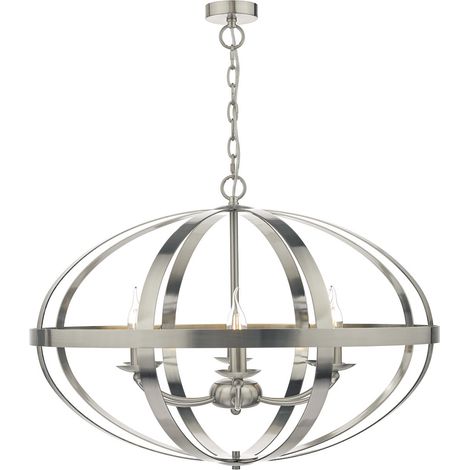DAR SYMBOL - Suspension Cage Chrome Satiné, 6x E14 (1/5)