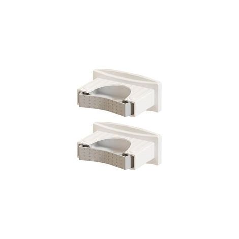 Support Mural Sans Perçage pour Balai et Vadrouille, 2 Pièces, Pince Réglable Antidérapante, Organisateur de Rangement Compact pour Maison et Bureau (1/3)