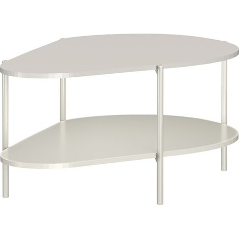 Mesa de centro Mavtoru 109, Cachemira, 45x65x90cm, Diámetro: 0, Aglomerado laminado, Ovalada