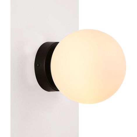 Aplique De Pared Bola Cristal "AVA" - E27 - IP44 - Negro (1/5)