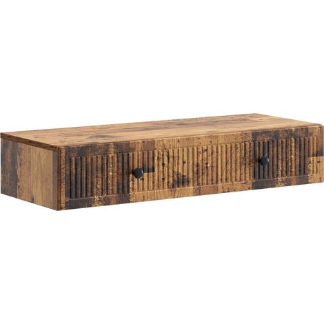 Mesa Lateral Montada en la Pared Madera envejecida