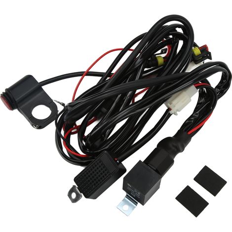 13ft Faisceau de Câblage LED avec Interrupteur 14AWG 1-à-2 Relais 40A Fusible pour Moto SUV ATV UTV (1/5)