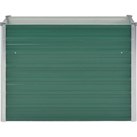 INLIFE Lit surélevé de jardin Acier galvanisé 100x40x77 cm Vert (1/5)