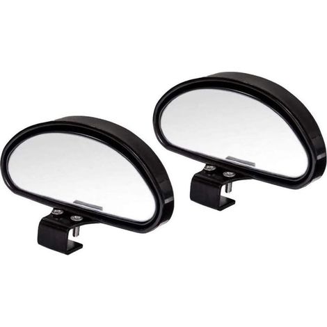 Rétroviseurs d'angle mort réglables – Rétroviseur auxiliaire grand angle universel pour voiture (Lot de 2) – Rétroviseur pour moniteur d'auto-école – Standard – Noir (1/5)