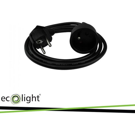 PROLUNGA 1,5M 3X1,0MM 16A SCHUKO NERO