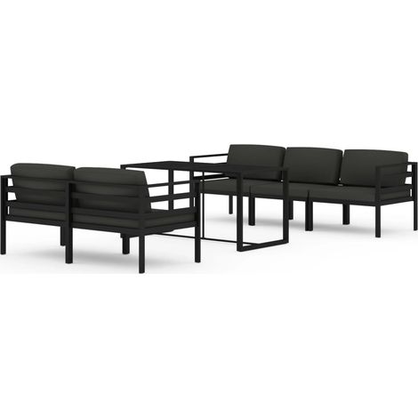 Maison Exclusive - 6-tlg. Garten-Lounge-Set mit Kissen Aluminium