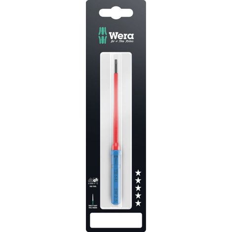 Wera Kraftform Kompakt VDE 64 i 2,5 x 157 mm TIE SB Elektriker Innen-Sechskant Wechselklinge 2.5 mm