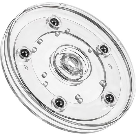 Plateau tournant en acrylique de 10 cm - Roulement rotatif en plastique transparent - Petit plateau tournant - Mini plateau tournant - Organisateur de gâteau pour étagère à épices, poupées (1/5)