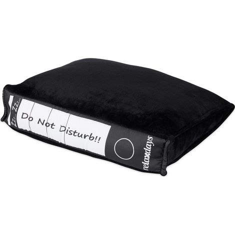 Relaxdays Office Cushion, Ring Binder Look, Plush Pillow, Work Power Nap, Gift Idea for Work Colleagues, HWD 7 x 31 x 28 cm