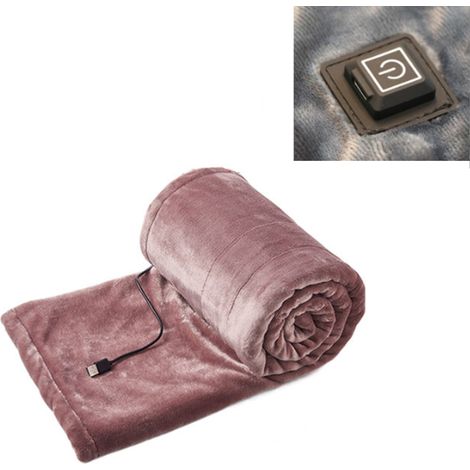 Couverture chauffante USB 5V, petit matelas chauffant basse tension, 100x80cm, rose, lot de 1 (1/5)