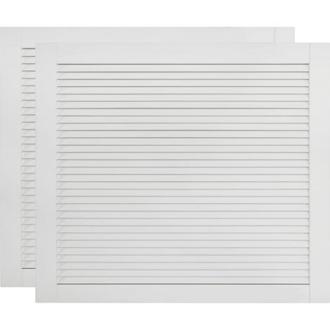 Puertas de lamas 2 piezas 39,5 x 49,4 cm madera maciza de pino blanco 020003903 (1/5)