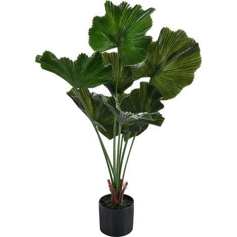 Kunstpflanze RUFFLED FAN PALM 98 cm Grün (1/5)