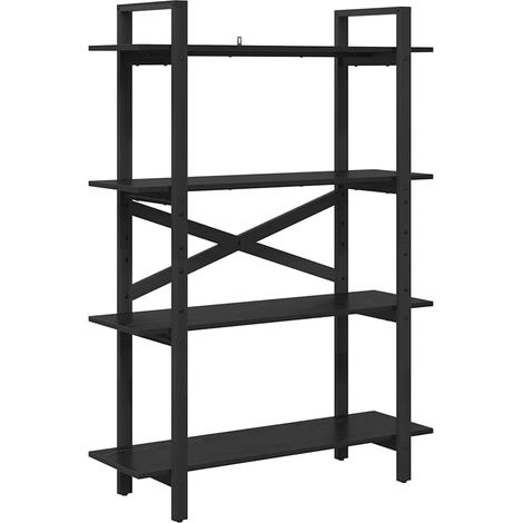 Maison Exclusive - Bücherregal Schwarz Eichen-Optik 100 x 33,5 x