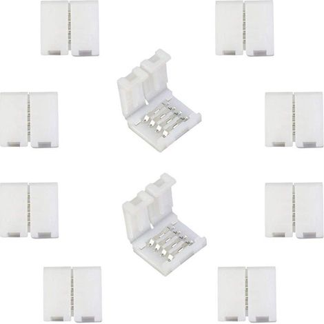 Rgb 5050 Connecteur De Ruban Led Connecteur Rapides De Bande À 4 Broches Pour Strip Led Smd 5050 Rgb Imperméable Et Non-Impe[CA283] (1/5)