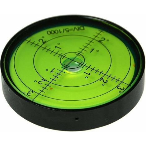 VURAHOME - Niveau de surface rond à bulles horizontales de haute précision pour instruments d'arpentage et tribrachs, 60 mm, précision 15'/2 (1/4)