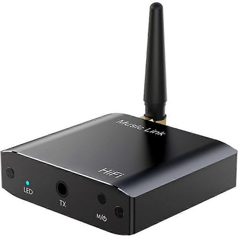 Récepteur et émetteur audio Bluetooth 5.3 2 en 1 avec adaptateur audio stéréo sans fil auxiliaire 3,5 mm, compatible avec les téléviseurs, les ordinateurs, les haut-parleurs et les casques de voiture. (1/5)