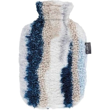 Bouillotte avec housse polaire aspect mamor, bleu, 2,0 l (1/5)