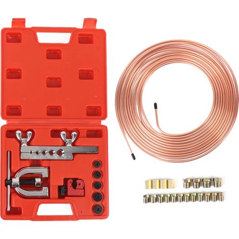 Kit d'expansion de ligne de frein CT-2032D avec tube cuivré 3/16in et kit de tools pour flares simple/double (1/5)