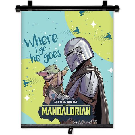 Star Wars Mandalorian Rückziehbarer Auto-Sonnenschutz, einfach zu installieren (1/2)