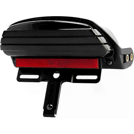 Garde-boue arrière de moto à trois barres avec feu arrière LED, compatible avec les modèles Harley Dyna, Fat Bob, Softail, FXSTB et FXSTC. (1/4)