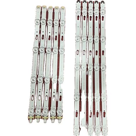 LED-Streifen, 813 mm Länge, 9 LEDs, Kompatibel mit den Modellen UE40JU6445 bis UE40MU6105, 3V Spannung, Enthält 10 Stück (1/5)