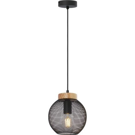 Globo - lámpara colgante - PABLO - negro - metal - Ø 20cm - E27 -