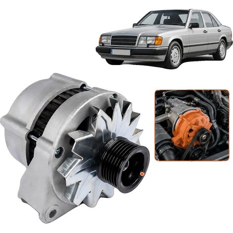 Alternador de motor, 70 amperios, 12 voltios, polea de 6 nervaduras, compatible con varios modelos de Mercedes-Benz, compatibilidad OEM. (1/5)