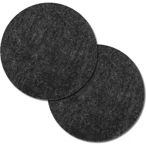 Dessous de verre en feutre - Ronds - Résistants à la chaleur et antidérapants- Gris foncé - Ø 10cm-5mmd'épaisseur-Lot de 10 (1/5)