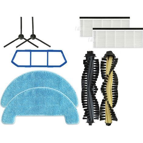 Compatible with iLife robot vacuum cleaner accessories, suitable for A4/A4S/A40/CEN550 models, including main brush/side brush/filter. (1/4)