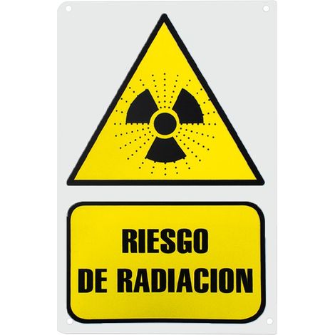 Panneau PVC « Risque de radiation », 30 x 20 cm, haute résistance, usage intérieur et extérieur - MARQUE