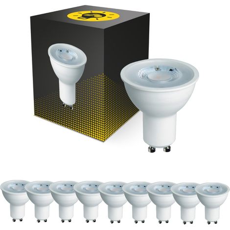 Lot 10x Spot LED GU10 PAR16 4W 345lm 36D - 827 Blanc Très Chaud 