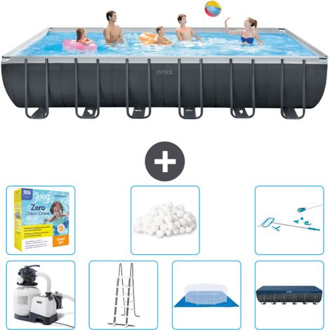 Piscine Intex Rectangulaire Ultra XTR Frame - 732 x 366 x 132 cm - Comprend des Accessoires CB52