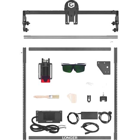 Graveur Laser, Écran Tactile de 3,5 Pouces, Gravure Hors Ligne, RAY5 PLUS LONG, UE (1/2)