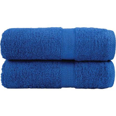 Gants de toilette haut de gamme SOLUND, lot de 2, bleus, 30 x 30 cm, 600 g/m²