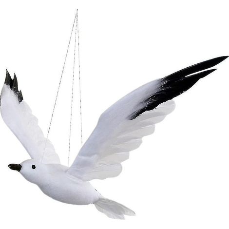 1 kreativer Möwenanhänger, künstliche, dekorative fliegende Möwe, Hängedekoration für Partys oder Hochzeiten – Größe L-33 x 32 cm