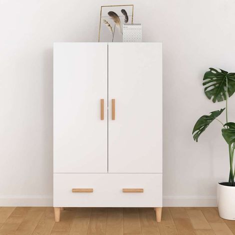 Buffet - Armoire de rangement Enfilade Blanc 70x31x115 cm Bois d'ingénierie BV863989 - BonneVie (1/5)