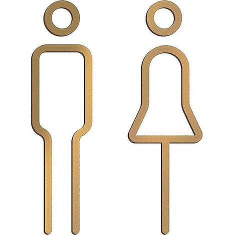 Metallschild für die Wand – WC-Türschild – Badezimmerschild – WC-Schild