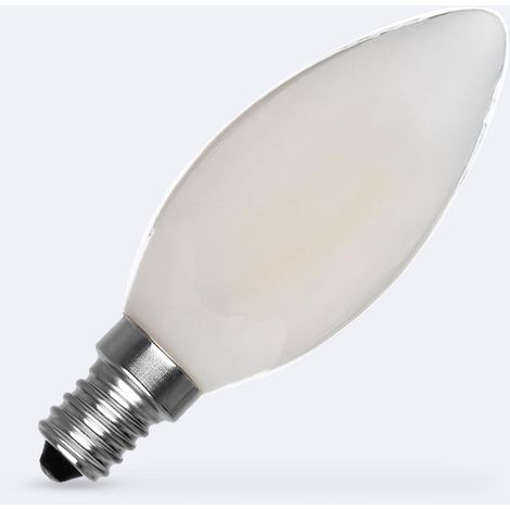 Bombilla LED E14 Casquillo Fino 4W 400 lm C35 Vela Glass No Flicker 4000K Blanco Neutro