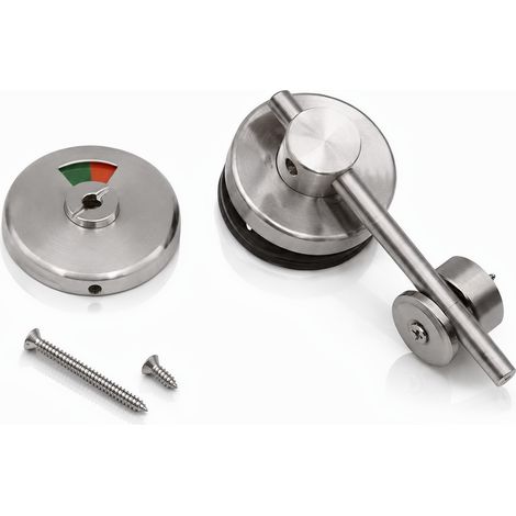 Verrou de Porte de Salle de Bain, Indicateur de Verrouillage de Porte Vacant/Engagé, Loquet Alliage de Zinc et Acier Inoxydable Indiquant le pêne Dormant pour Toilettes Publiques WC (1/5)